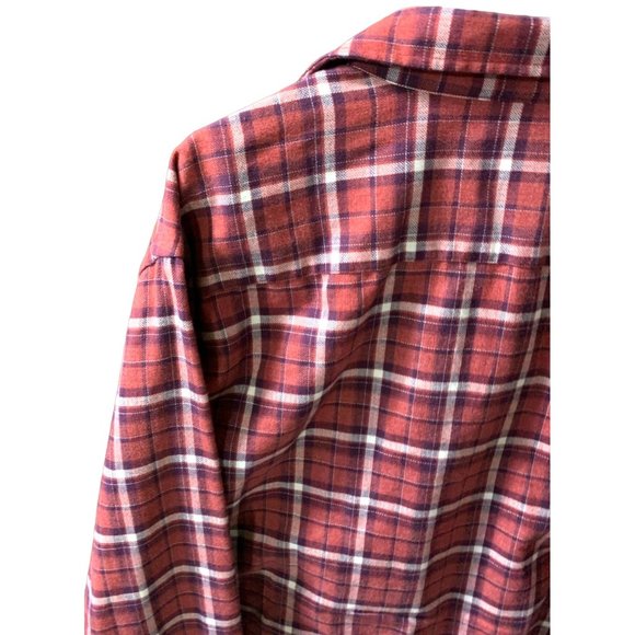 Cole Haan Mens Size XXL Grand Os Plaid Long Sleeve Shirt Button Up Top Red - Picture 4 of 4